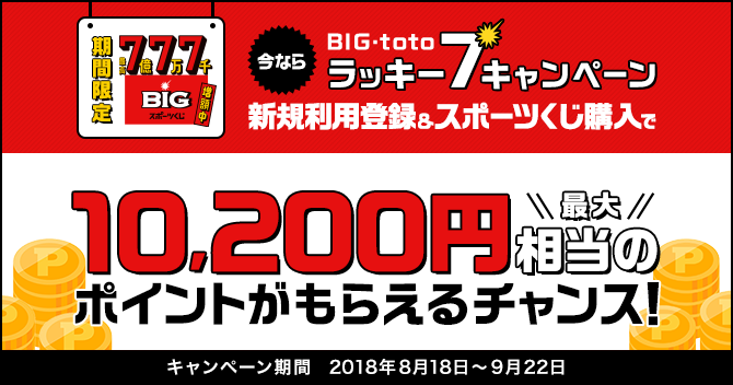 BIG・toto ラッキー7キャンペーン